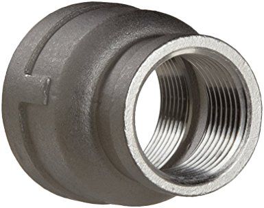 Luva Redução com Rosca Fêmea inox 3/4" x 1/2" BSP