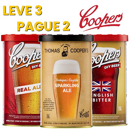 Kit Coopers Maltadas - Promoção Leve 3 e Pague 2 (Real Ale + Sparkling Ale + English Bitter)
