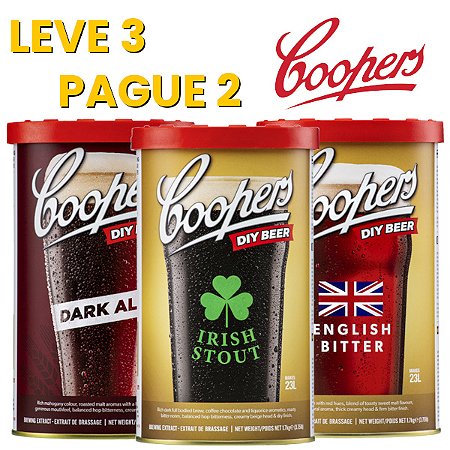 Kit Coopers Escuras - Leve 3 e Pague 2 (Dark + Irish Stout + English Bitter)