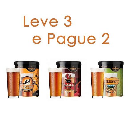 Promoção Mr Beer - Leve 3 e Pague 2: Diablo IPA + Northwest Pale Ale + Bewitched Amber Ale