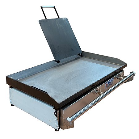 Chapa De Lanche, A Gás Com Prensa, 80x44 Cm. Metal Brey