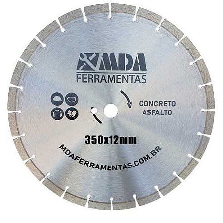 Disco Diamantado de 350mm corte concreto e Asfalto