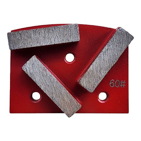 Inserto Diamantado HTC 3 Pastilhas Grão 60 p/ Politriz de Piso
