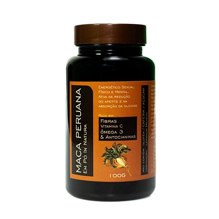 MACA PERUANA EM PÓ IN NATURA - Aumento da Energia e Disposição / Melhora a Vitalidade Sexual / Fortalece Ossos e Músculos  - 100G - Cód: 3030