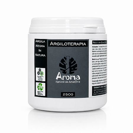 ARGILA NEGRA EM PÓ PURA IN NATURA - Detox Orgânico / Rejuvenescimento Facial / Cicatrizante Natural - 250G - CÓD: 3689