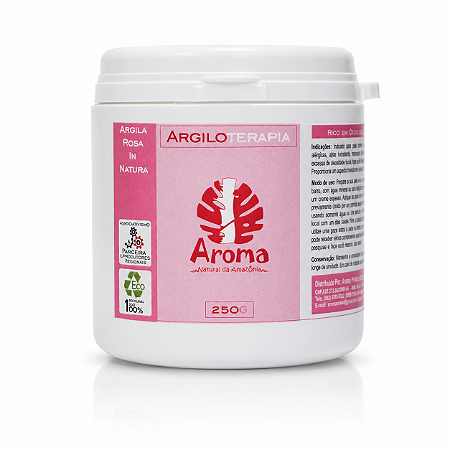 ARGILA ROSA EM PÓ PURA IN NATURA - Ação Calmante / Suavizante / Rejuvenescedora - 250G - CÓD: 3726