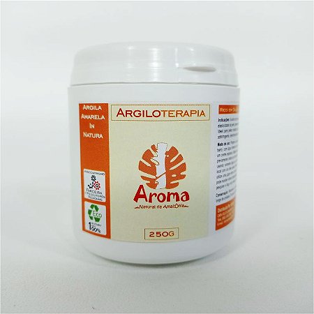ARGILA AMARELA EM PÓ IN NATURA - Ação Antioxidante / Hidratação Profunda - 250G - Cód: 3702