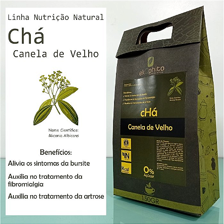 CHÁ CANELA DE VELHO IN NATURA - Ação contra Bursite / Fibromialgia / Artrose - Sem Açúcar / Sem Glúten / Desidratado - 150G - CÓD: 1024