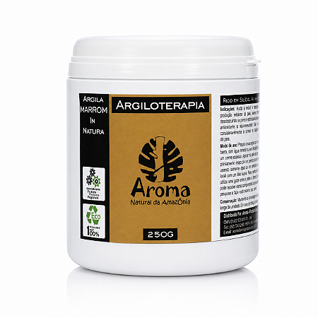 ARGILA MARROM EM PÓ PURA IN NATURA - Rico em Titânio / Detox Orgânico / Na Produção de Colágeno / Na reposição de Minerais - 250G - CÓD: 2142