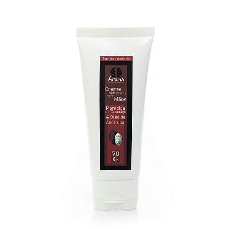 CREME HIDRATANTE PARA MÃOS - Manteiga de Cupuaçu e Óleo de Andiroba - Pele Ressecada / Hidratação Profunda - 70G - Cód: 0738