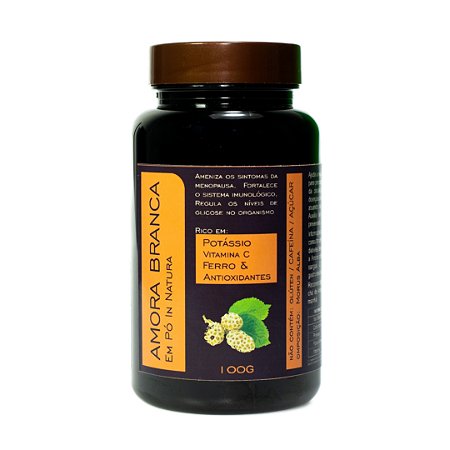 AMORA BRANCA EM PÓ IN NATURA - Ameniza Sintomas da Menopausa / Regula os Níveis de Glicose / Fortalece o Sitema Imunológico - 100G - CÓD: 1531