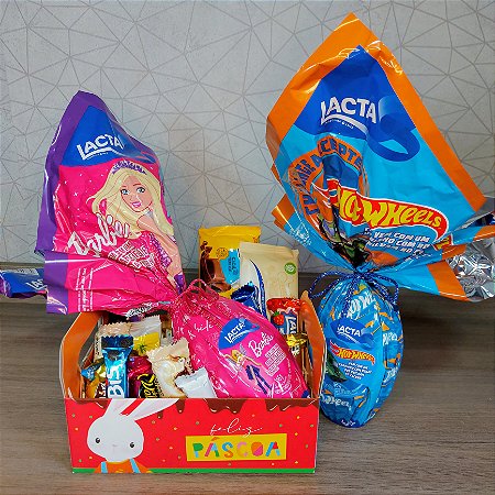 CESTA - PÁSCOA CARINHOSA MENINA (OVO LACTA BARBIE 170G)