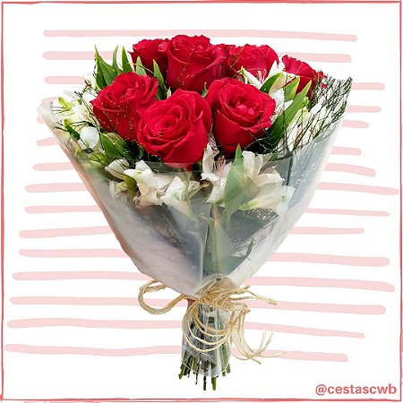 Buquê Doce Encanto - 10 Rosas