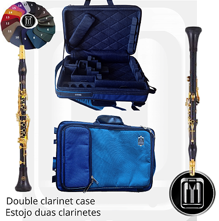 MEN33 - Estojo  duplo para 2 clarinete nylon - FIBERGLASS