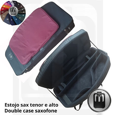 MEN28 - Estojo duplo para Sax Tenor e Sax soprano - FIBERGLASS