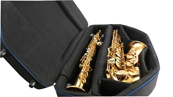 MEN27 - Estojo duplo para Sax alto e Sax soprano - FIBERGLASS