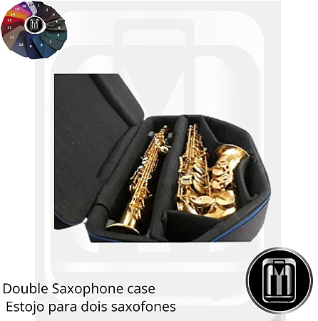 MEN27 - Estojo duplo para Sax alto e Sax soprano - FIBERGLASS