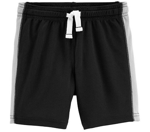 Shorts preto com listra cinza