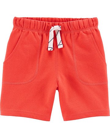 Shorts laranja em algodão. Carters