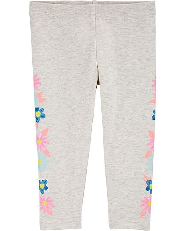 Calça leggings capri cinza