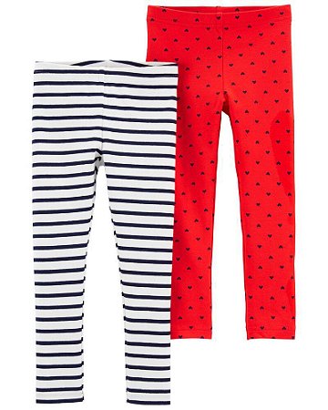 Kit com 2 calças leggings  Carters