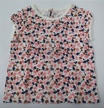 Camiseta floral manga curtinha. Tommy Hilfiger