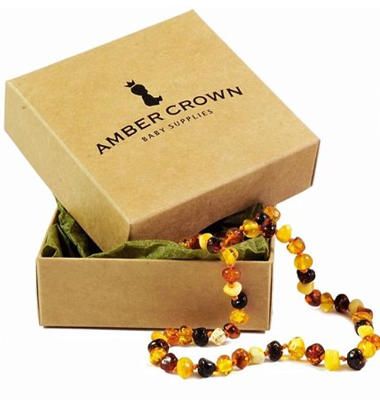 Colar de ambar colorido da Amber Crown