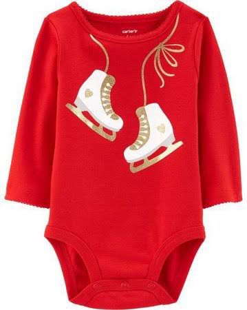 BODY VERMELHO MANGA LONGA ESTAMPA PATINS. Carters. 118I644