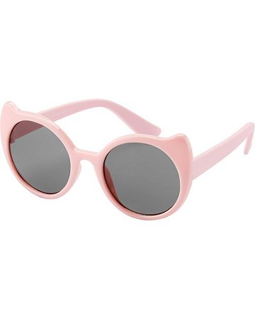 Óculos rosa de gatinho.