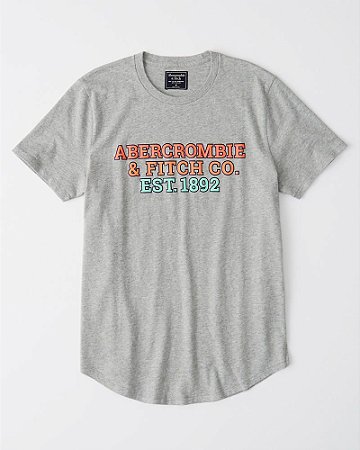 Camiseta cinza. Abercrombie & Fitch Co.