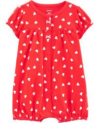 Romper vermelho corações