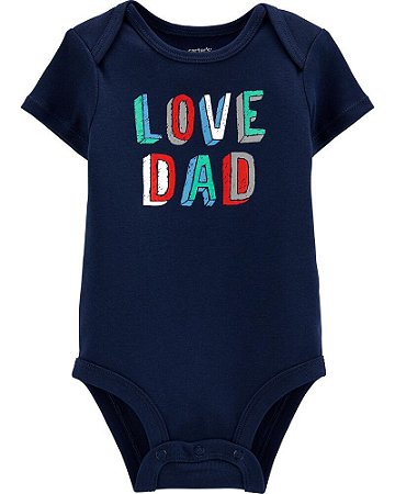 Body azul "Love Dad"