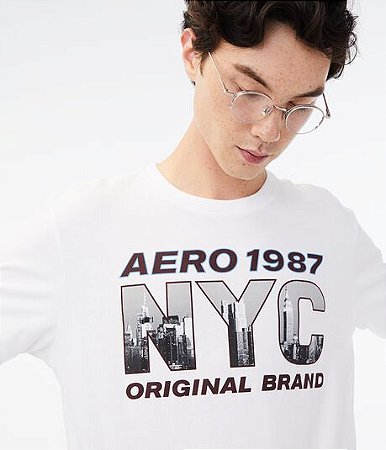 Camiseta branca Aero 1987