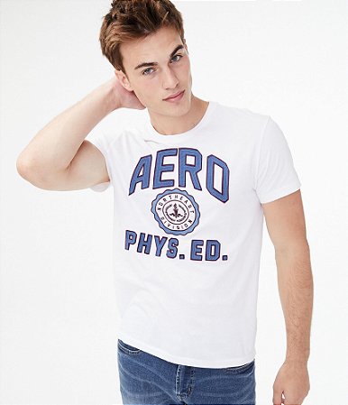 Camiseta branca Aero Phys.ED - Baby Imports MS - Roupas e Acessórios