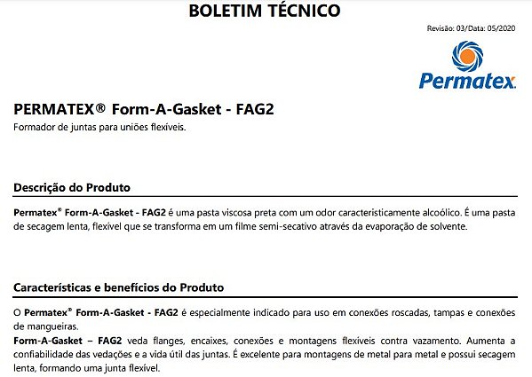 Permatex 2 FORM-A GASKET SEALANT 311g FAG2 80011- Formador de Juntas ...
