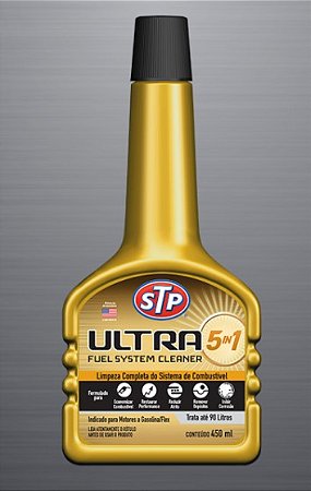 STP ULTRA 5 IN 1 Limpeza Completa do Sistema de Combustível 450 ml Trata até 90 litros