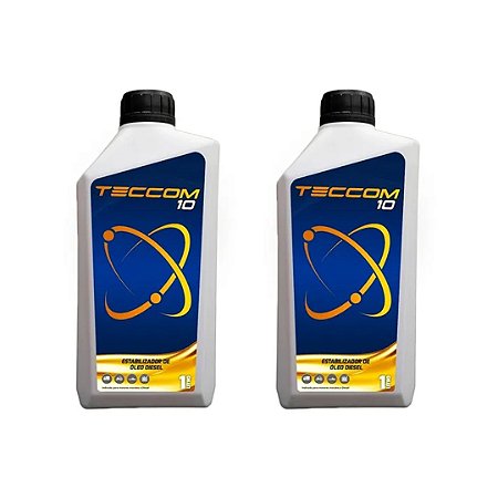 KIT 02 Litros ESTABILIZADOR de Óleo Diesel TECCOM 10 - Otimizador e Bactericida para sistema de combustível Diesel