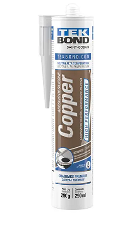Adesivo de Silicone Copper TEK BOND SAINT-GOBAIN 290g Resiste até -54oC a +371oc