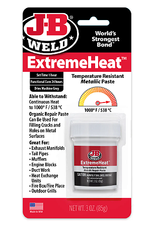 J-B WELD ExtremeHeat 37901 85g Pasta metálica Resistente a temperaturas extremamente altas