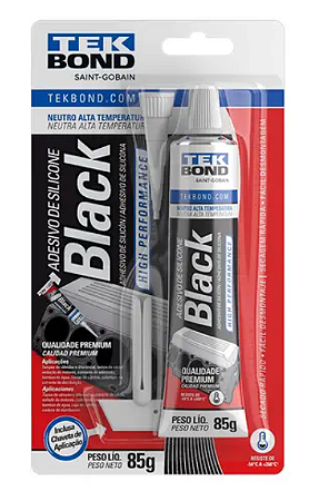 Adesivo de Silicone Black Neutro Alta Temperatura 85g Tek Bond Saint-Gobain