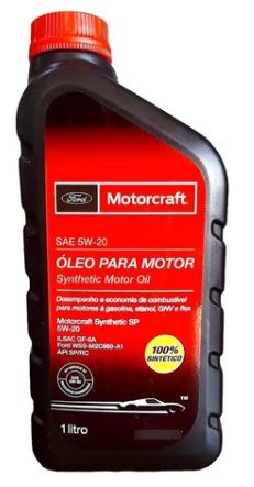 Óleo Ford Motorcraft 5W20 100% Sintético 1 lt - FORD NOVO WSS-M2C960-A1 API SP/RC
