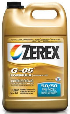 ZEREX G-05 50/50 3,78 L Valvoline (Aprovado MB Chrysler Jeep Ford Recomendado Toyota Honda Nissan Kia VW)