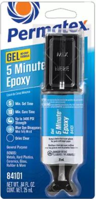 Adesivo Permatex 5 Minute GEL Epoxy  #84101 25 ml - Epóxi para preenchimento de folgas em 5 minutos