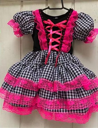 Vestido de festa junina, adulto, tamanho G.