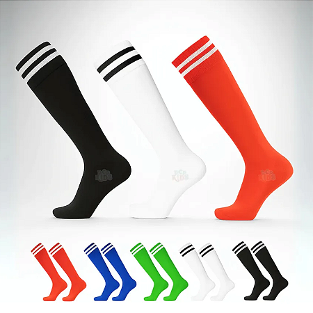 Kit Meião Infantil 3 Pares Promoção Futebol Escolinha Jogador Resistente Confortável Top