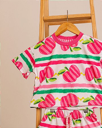 Roupa Menina Infantil Verão Camiseta e Short