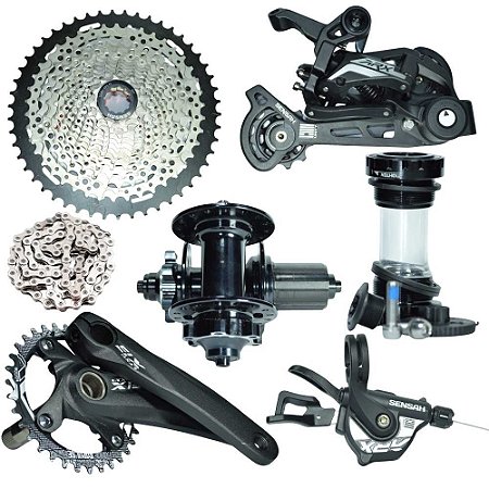 KIT 13VEL 1X13 ALAV+CAMB TRAS+CORRENTE+CASSETE 11/50+PEDIVELA+CUBO
