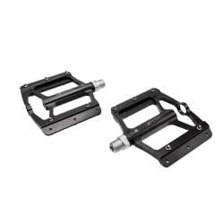 PEDAL 9/16 PLATA ALUM PRETO C/BUCHA DU+ROLAM 10180