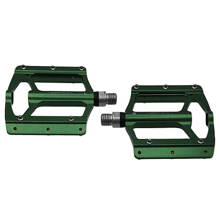 PEDAL 9/16 PLATAF ALUM VERDE CR-MO DU+ROL 11032
