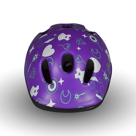 CAPACETE INFANTIL BABY C/APOIO NUCA ROXO DESENHOS